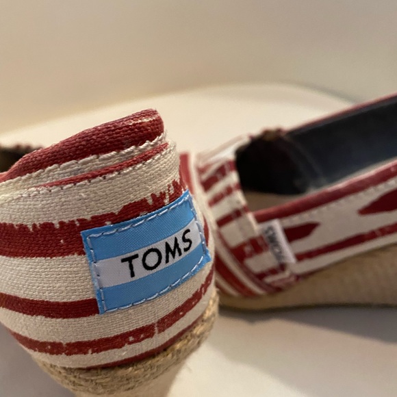 TOMS espadrille style peep toe pumps - Picture 4 of 9